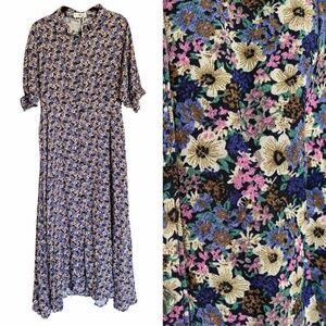 NWT | NATURAL LIFE Gwyneth Maxi Dress Size M Ditsy Floral Cottagecore Prairie